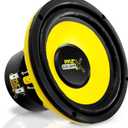Pyle 6.5 Inch Mid Bass Woofer Sound Speaker System - Pro Loud Range Audio 300 Watt Peak Power w/ 4 Ohm Impedance and 60-20KHz Frequency Response for Car Component Stereo PLG64,Yellow