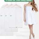 Carbrea Translucent Garment Bags for Hanging Clothes - Frosted Clothes Storage Bags for Suits, Dresses, Closet Storage - 10 Pack