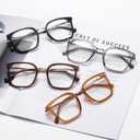 2 x Oversized Reading Glasses for Women,Blue Light Blocking Spring Hinges Eyeglasses Anti UV Ray/Glare (Brown)