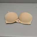 YBCG Plunge Bra with Clear Back Straps Backless Deep V Convertible Push up Padded Add 2 Cup Low Cut Underwire for Women (Nude) 42C