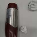 3- in-1 Immersion Hand blender, Powerful MOTOR & Stainless Steel Stick Blender, 4 Sharp Blades with Whisk, Milk Frother Attachments (Red)