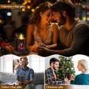 Scented Candle for Men with Color Sensor Light, Stay Positive Skeleton Man Black Aromatherapy Candles, Natural Hand Poured, 7 oz Soy Candle Gift for Christmas