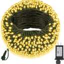 66FT 200 LED Christmas Light, Twinkle Xmas Lights with 8 Modes and Timer, Outdoor Waterproof Christmas Tree Lights for Room Bedroom Wedding Party Holiday Decorations, Warm White