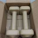 Tone Fitness 10 lb Neoprene Dumbbell Pair for Home Workouts – Non-Slip Design - Beige