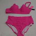 Tempt Me Women Hot Pink Plus Size Underwire Bikini - Two Piece High Waisted Swimsuits Bathing Suit 2025 Swimwear 14 Plus