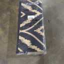 OLANLY Outdoor Rug 9x12 ft Waterproof, Outdoor Plastic Straw Rug with Geometric Pattern Clearance, Reversible RV Mat for Patio, Camping, Balcony, Deck, Backyard, Black & Beige