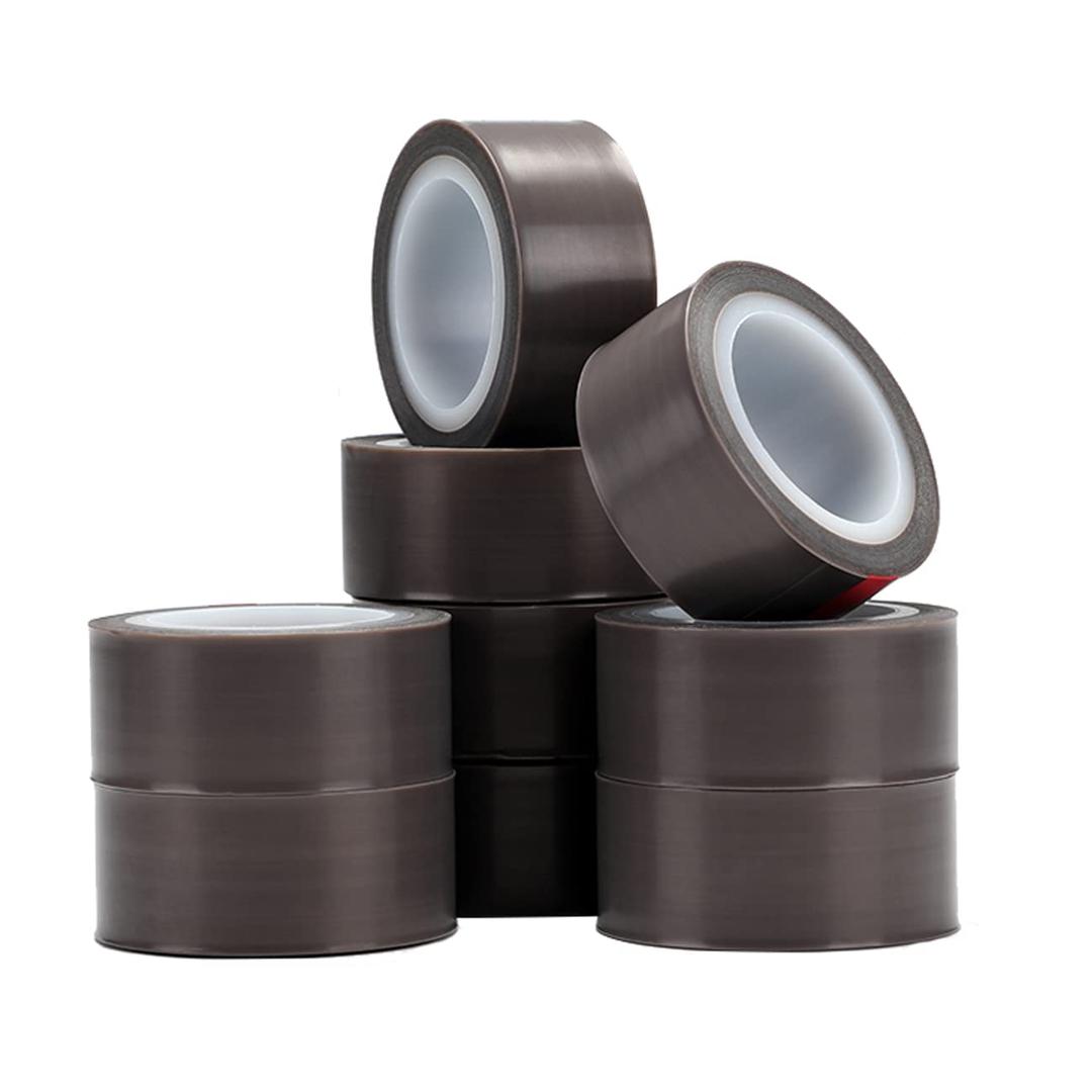 PTFE Tape, PTFE Film Tape Sheets with Single Side Silicone Adhesive, High Temperature Tape, 36 Yards (1 roll)