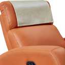 Non Slip Recliner Headrest Protector Washable Faux Leather Headrest Covers for Recliner Chair Waterproof Couch Head Rest Covers for Sofa,Furniture,Office Chair,Theater Seat (Beige)