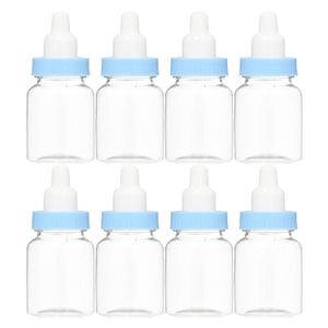 Baby Shower Favor - 36 Pack Mini Milk Bottle Party Favor Gift Bag Boxes 1.5" x 3.5" - Baby Shower Candy Jar (Blue)