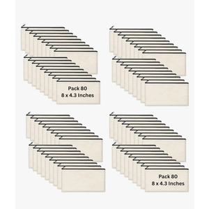 Blank Canvas Bag Zipper Pouch Makeup Bags Bulk - Multi-Purpose Canvas Pencil Pouch with Sturdy Zipper, Cosmetic Bag Travel Toiletry Bag for DIY Craft Projects (80, Beige, 8.3x4.7)