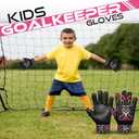 BEAST RAGE Goalkeeper Gloves for Boys Kids Youth Football Keeping Soccer Goalie Gloves with Strong Grip for Ball Receiver,Wrist Support 4MM Latex Palm (Size 3 - fit for 5 to 6 Years Old, Pink)