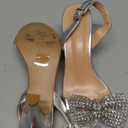 SheSole Women's Bow Rhinestones Dress Sandals Kitten Heels Sparkle Wedding Shoes for Bride Open Toe (7 Narrow) 37.5
