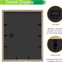 FrameWorks 11x14 Driftwood Wooden Shadow Box Frame  Soft Felt Back, Tempered Glass, and Included Elegant White Ball Push Pins (Natural)