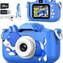 Mgaolo Kids Camera Toys for 3-12 Years Old Boys Girls Children,Portable Child Digital Video Camera with Silicone Cover, Christmas Birthday Gifts for Toddler Age 3 4 5 6 7 8 9 (Blue)