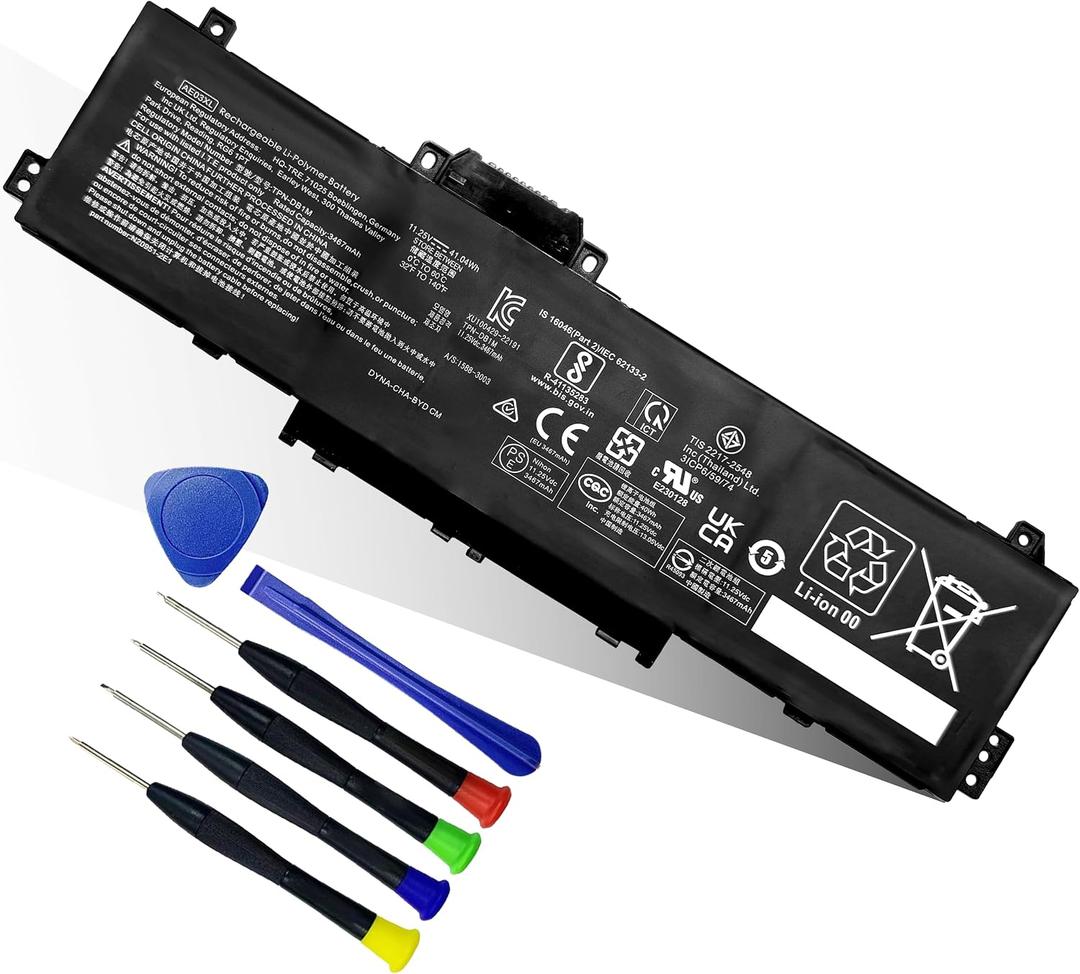 41.04Wh AE03XL N21969-005 Battery Replacement for HP 240 245 246 250 G10 255 Series Notebook - N20951-171 N20951-CC1-11.25V 3467mAh 3-Cell
