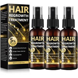 5% Minoxidil for Men & Women, Advanced Formula Hair Regrowth Spray and Topical Solution for Thinning Hair and Beard