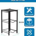 mocomax 5 Gallon Water Jug Rack, 3 Tier Detachable Water Bottle Holder With Storage Shelf, Heavy Duty Water Jug Dispenser Stand Organizer for Kitchen, Office, Home, Black
