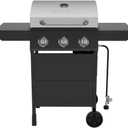 Nexgrill Propane 3 Burner Gas Grill, Side Tables with Stainless Steel Lid
Offers 27000 BTU, Built-In Thermometer, 429 Sq In Cooking Space, Porcelain-coated Steel Grate and Firebox, Warming Rack