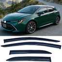 Tape-on Rain Guards Wind Deflectors for Toyota Corolla Hatchback 2019-2026,Front & Rear Window Vent Visors,4 Piece Set,Smoke Tint