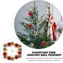 PRETYZOOM 24pcs Christmas Apple Ornaments, 1.3'' Shatterproof Holiday Tree Baubles, Miniature Apple Hanging Pendants for Tree Decoration, Christmas Party Supplies- Assorted Color