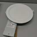 LUXRITE 8 Inch Ultra Thin LED Recessed Lighting, 23W, 5 Color Selectable 2700K | 3000K | 3500K | 4000K | 5000K, CRI 90, 1800 Lumens, Dimmable LED Wafer Lights, Wet Rated, UL Listed, Baffle Trim