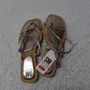 SM New York Flat Rose Gold Sandals, Size: 9