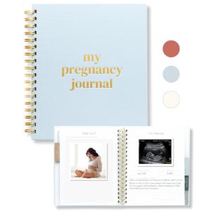 Lamare Pregnancy Journal for First Time Moms  Hardcover Pregnancy Planner & Diary  Pregnancy Gift for First Time Moms  Keepsake with Prompts & Photo Slots (Blue)
