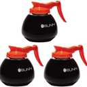 BUNN 12 Cup Commercial Glass Decanter with Handle (3 Pack), Orange