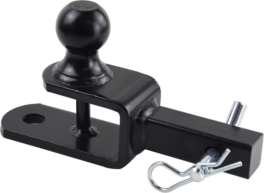 TOPTOW 3 in 1 ATV/UTV Towing Hitch Receiver 64032 Ball Mount Adapter with 1 7/8 inch Ball, Fit for 1-1/4 inch Receiver