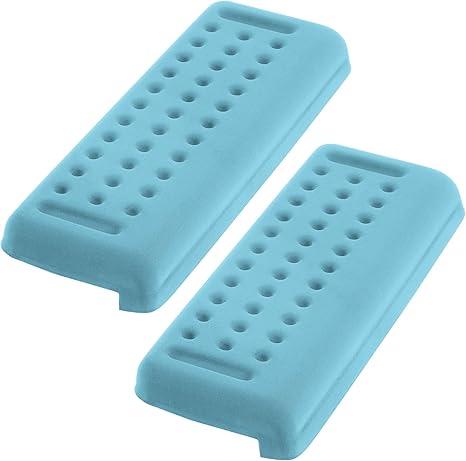 L-Shaped Desk Edge Cushion, 2 Pcs Memory Foam Elbow Support Padding Wrist Comfort Support Arm Rest for Office Home Table Accessories, Non-Slip(Fabric, Dimpled Grip, Blue)