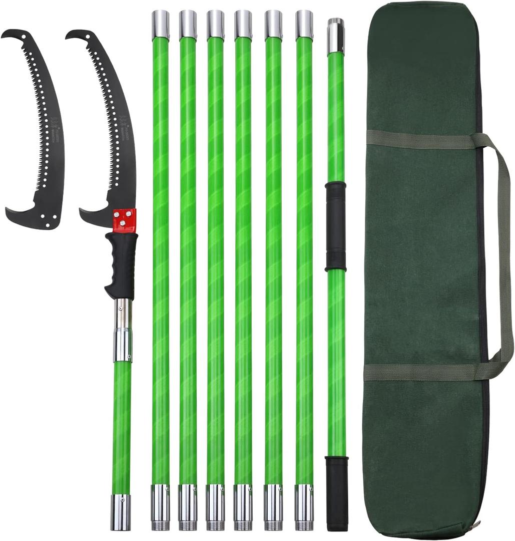 27 Feet Tree Pole Pruner Manual Branches Trimmer Tree Branch Garden Tools Loppers Hand Pole Saws Extendable Height