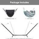 SUNCREAT 2-in-1 Convertible Backyard Fabric Hammock with Stand, Large Hammocks for Outside, Green & Orange
