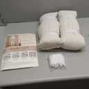 105 Inch Curtains Drapes Pinch Pleated Memory Trained Back Tab Light Filtering Semi Sheer Linen Textured Curtain for Bedroom Living Room with Hooks Window Panels 105 Inches Long 50 Inch Wide (Natural)