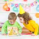 2 x CANREVEL 3D Pop Up Birthday Cards,Warming LED Light Birthday Cake Music Happy Birthday Card Postcards Greeting Cards for Mom,Wife,Sister,Boy,Girl,Friends - Gold