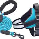 Haapaw Essential Dog Harness, No Pull Pet Vest with 3 Leash Clips, No Choke, Reflective, Adjustable and Padded, for Easy Walking and Training for Large Dogs(XL, Blue)