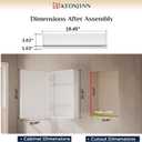 Keonjinn Small Medicine Cabinet Mirror 14 x 18, Assembly Needed, White Bathroom Medicine Cabinet with Mirror, Beveled Framed, Stepless Adjustable Shelve, Wall-Mounted or Recessed, 15x19 In
