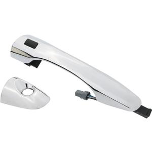 APPERFiT Exterior Door Handle Smart Key w/Cover for Front Door Left Driver Side Chrome Compatible with Kia Sorento 2016 2017 2018 2019 2020 Door Keyless Entry Replaces 82651-C5710 82652-C5010