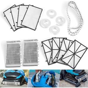 Tune-up Kit for Maytronics Dolphin Nautilus CC Plus Robotic Pool Cleaner Includes 9991433-R4 Filters, 6101641-R2 Brushes, Climbing Rings, and 9985006-R2 Tracks