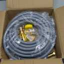 48FT 1/2 ID Natural Gas Hose for Generator with Quick Connect Fittings, Outdoor Natural Gas Line Hose for Grill with 1/2 Male Flare to 3/8 Female Flare Adapter - CSA Certified