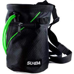 Chalk Bag for Rock Climbing - Rock Climbing Gifts Gear Accessories - Quick-Clip Belt, Large Zippered Pockets & Brush Holder - Weight Lifting, Gym, Bouldering, Disc Golf, Wall, Rock Climbing Chalk Bag