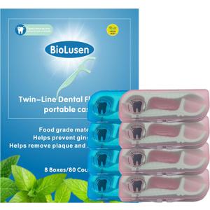 Travel Floss Picks Case Mini Flossers for Adults,Tooth Picks Flossers Travel Essentials Camping Hotel Restaurant Office Party CC
