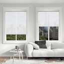 Cordless with Valance Light Filtering Window Shades Pull Down Window Blinds with Thermal Insulated Fabric. Easy to Install. (Maximum Height 80") (White Color) (41" Width)