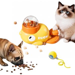 Dog Puzzle Toy Slow Feeder, Cat Treat Dispenser with Play Ball
