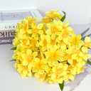 SNAIL GARDEN 2 Bunches 120 Blooms Artificial Daffodils, 18.9Silk Narcissus, Faux Daffodils for Home Garden Office Wedding Party Decor, DIY Flower Arrangements