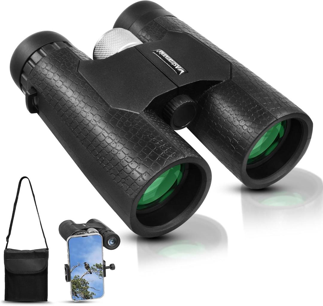 Astromania 10x42 Compact Binoculars -BK7 Prism -Gifts for Traveling, Wildlife, Concerts and Theater, Bird Watching, Camping and Sport Games