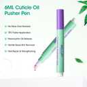 2 x Gellen 6ml Ceramic Cuticle Oil Pusher Pen, Cuticle Remover & Cuticle Oil Pen, Nail Care Pen for Hangnails & Damaged Nails, Gentle Cuticle Pusher Tool for Beginners, Nourishing & Healthy Ingredients