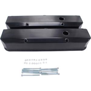 Black Aluminum Tall Valve Covers Fits for Small Block Plymouth 318 340 360