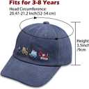 Kids Boys Girls Embroidered Baseball Caps Baby Sun hat Toddler Dinosaur Trucker Hats Summer Hats3-8years