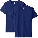 Fruit of the Loom Men's Lightweight Cotton Tees (Short & Long Sleeve) (Large, Admiral Blue)