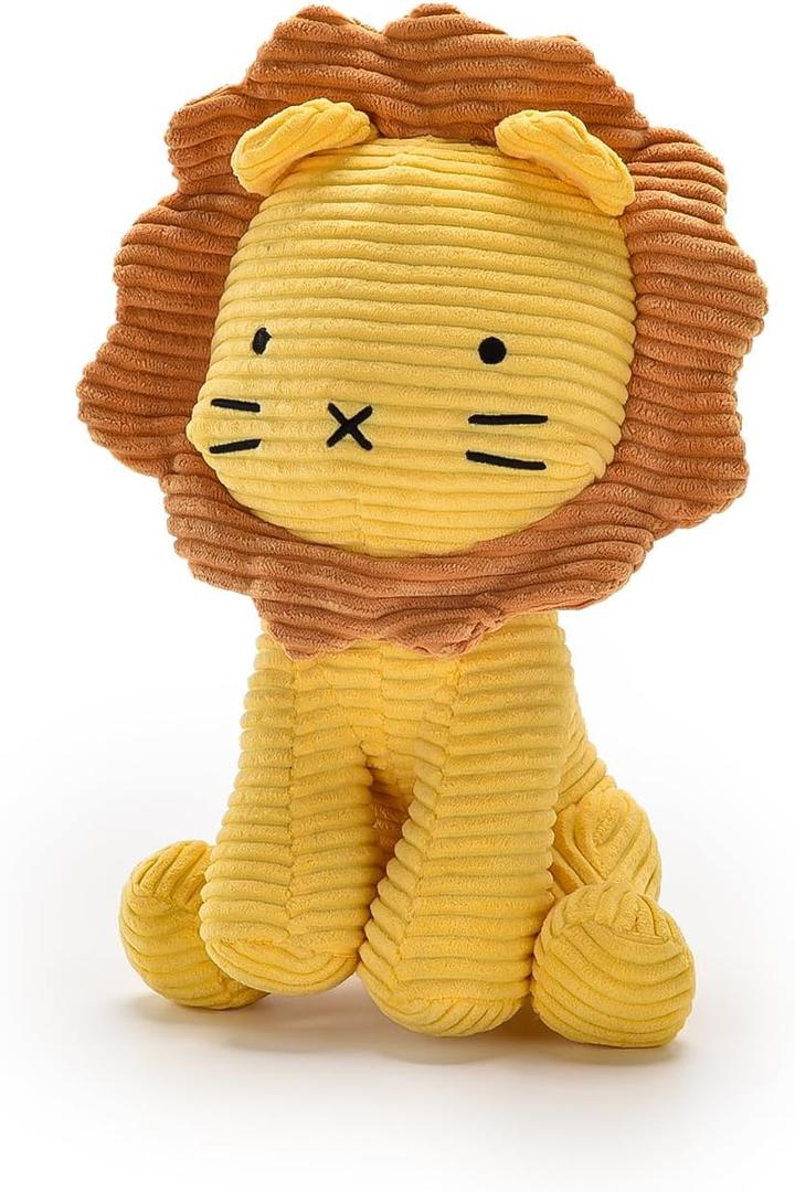 Lion Plush Corduroy Stuffed Animal for Baby, Toddler, Kids, Plushies Plush Doll Gifts for Boys Girls, Quality Material(Yellow) 11" (Yellow)